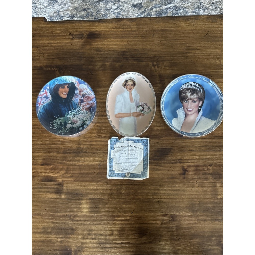 Princess Diana Franklin Mint Limited Edition Set Of 3